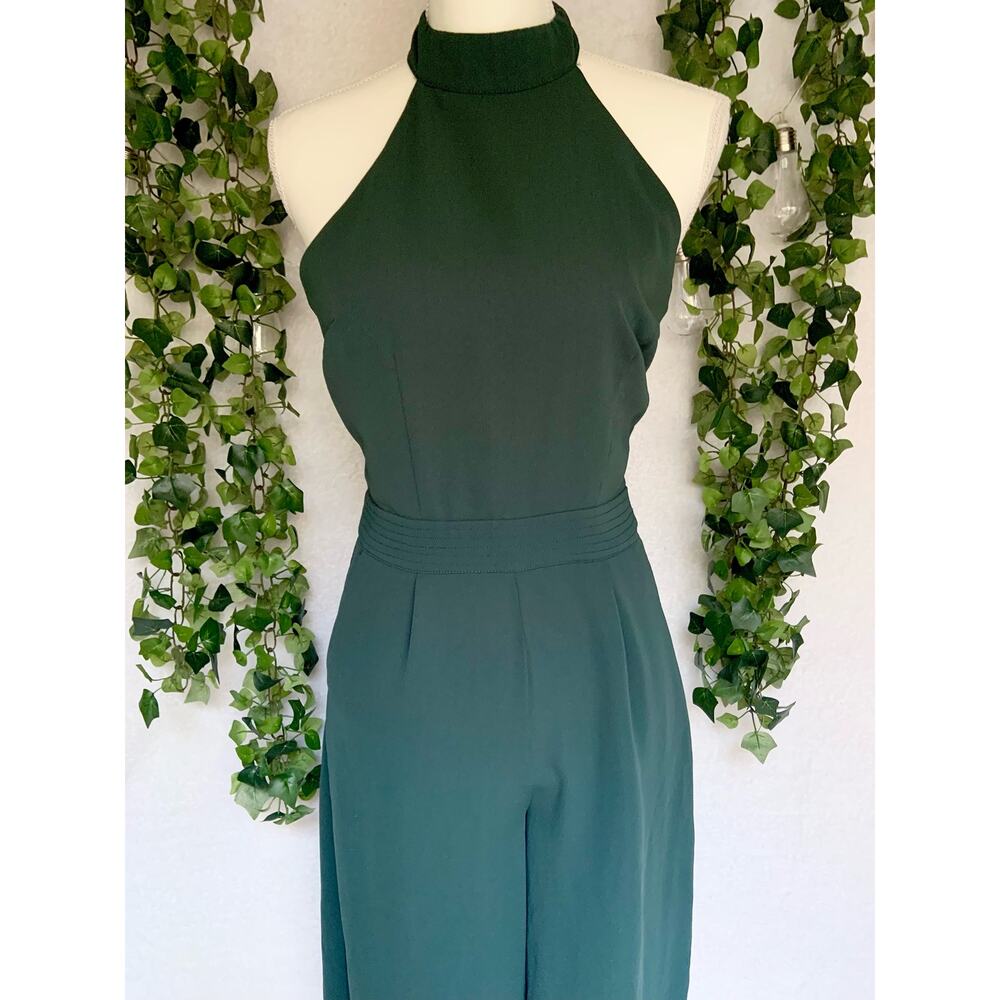 Forever 21 Dark Green Halter Jumpsuit
